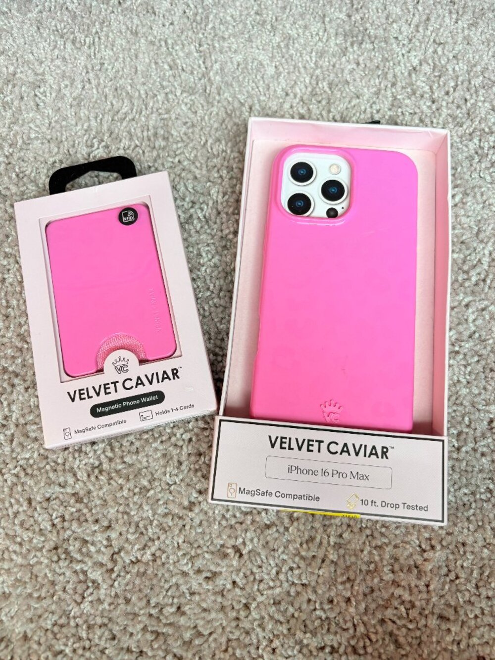 Velvet Caviar Hot Pink Wallet and iPhone 16 Pro Max Case Set New With Tags